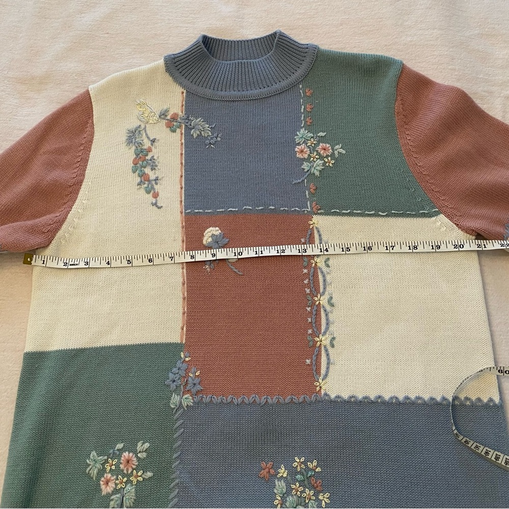 Alfred Dunner Multicolor Patchwork Sweater - image 8